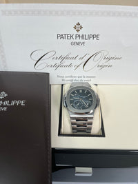 Thumbnail for Patek Philippe Nautilus Moon Phase Stainless Steel/ Blue Date Dial (Ref#5712/1A-001)