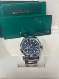 Thumbnail for Rolex Sky-Dweller 18k White Gold 42mm Black Dial - Steel Bracelet (Ref# 326934)