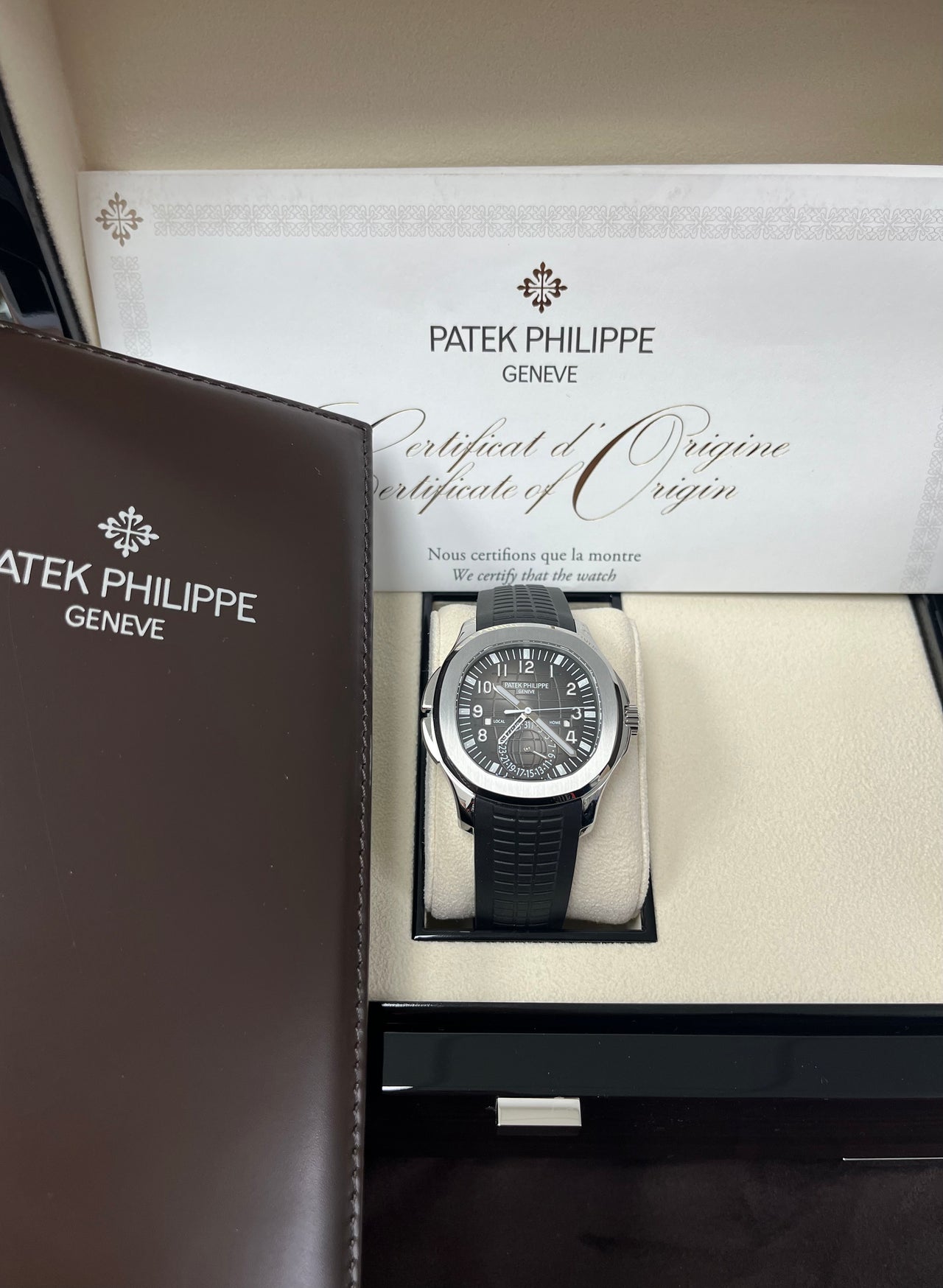 Patek Philippe Aquanaut Stainless Steel Dual Time Ref 5164A 001