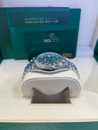 Thumbnail for Rolex Datejust 41mm White Gold/Steel Mint Green Fluted Motif Index Fluted Bezel Jubilee Reference #126334