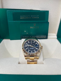 Thumbnail for Rolex Yellow Gold Sky-Dweller Watch - Black Index Dial - Oyster Bracelet (Ref# 326938)