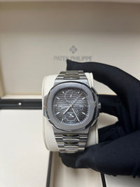 Thumbnail for Patek Philippe Nautilus Travel Time Chronograph/ Stainless Steel/ Black Graduated Dial (Ref# 5990/1A-001)