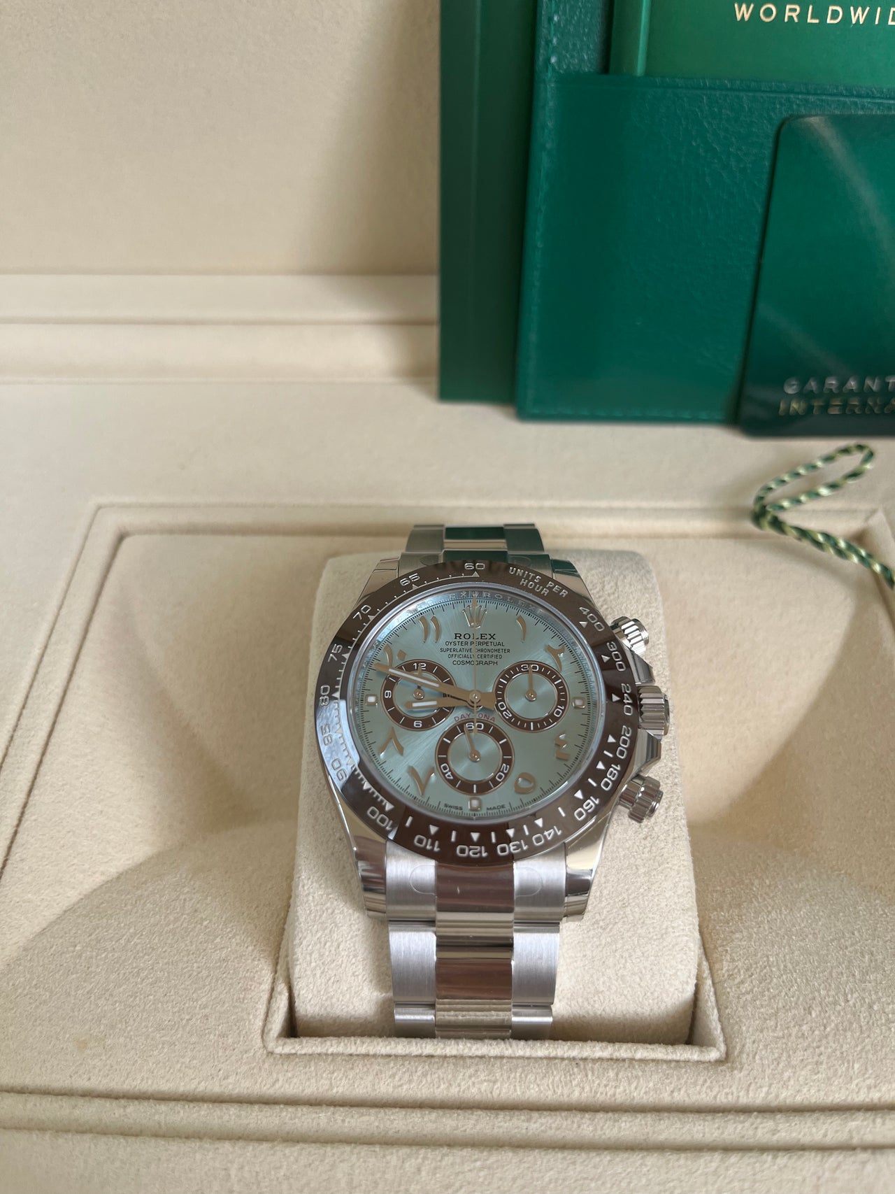 Rolex Daytona Platinum Ceramic Arabic Dial 116506