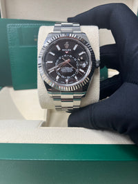 Thumbnail for Rolex Sky-Dweller 18k White Gold 42mm Black Dial - Steel Bracelet (Ref# 326934)