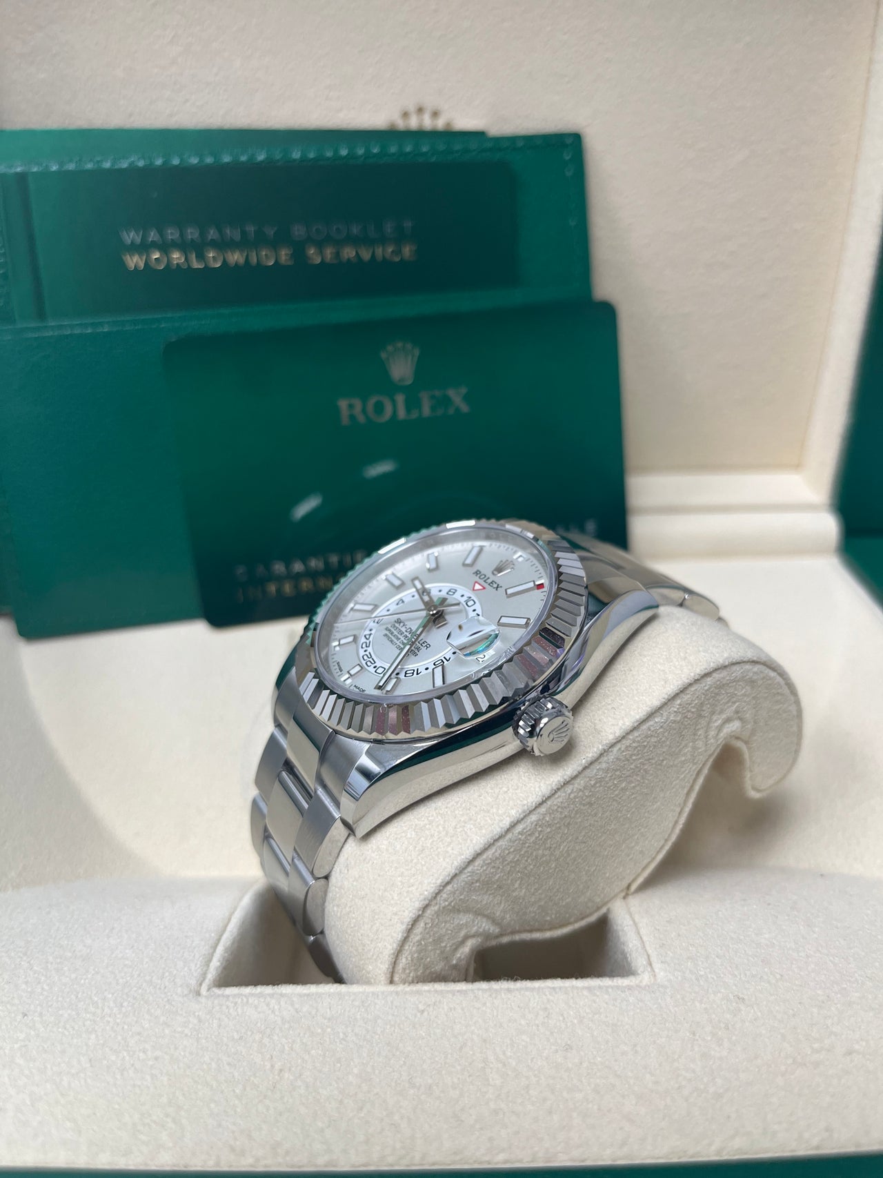 Rolex Sky-Dweller White Rolesor White Index Dial Oyster Bracelet (Ref# 326934)