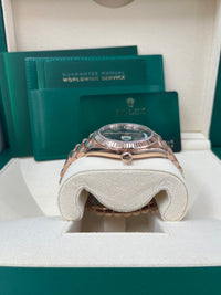 Thumbnail for Rolex Day-Date 40 Rose Gold Green Roman Dial - Fluted Bezel (Ref#228235)