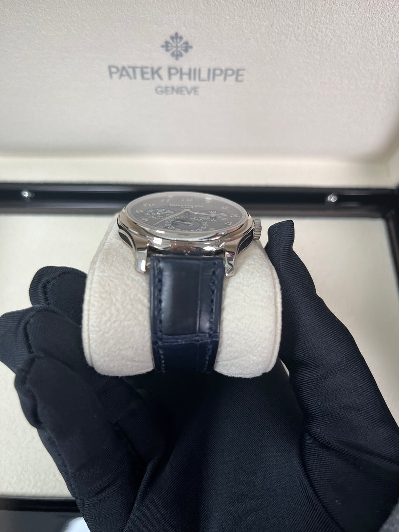 Patek Philippe Grand Complications Perpetual Calendar Moon Phase White Gold/ Royal Blue Dial & Strap (Ref#5327G-001)