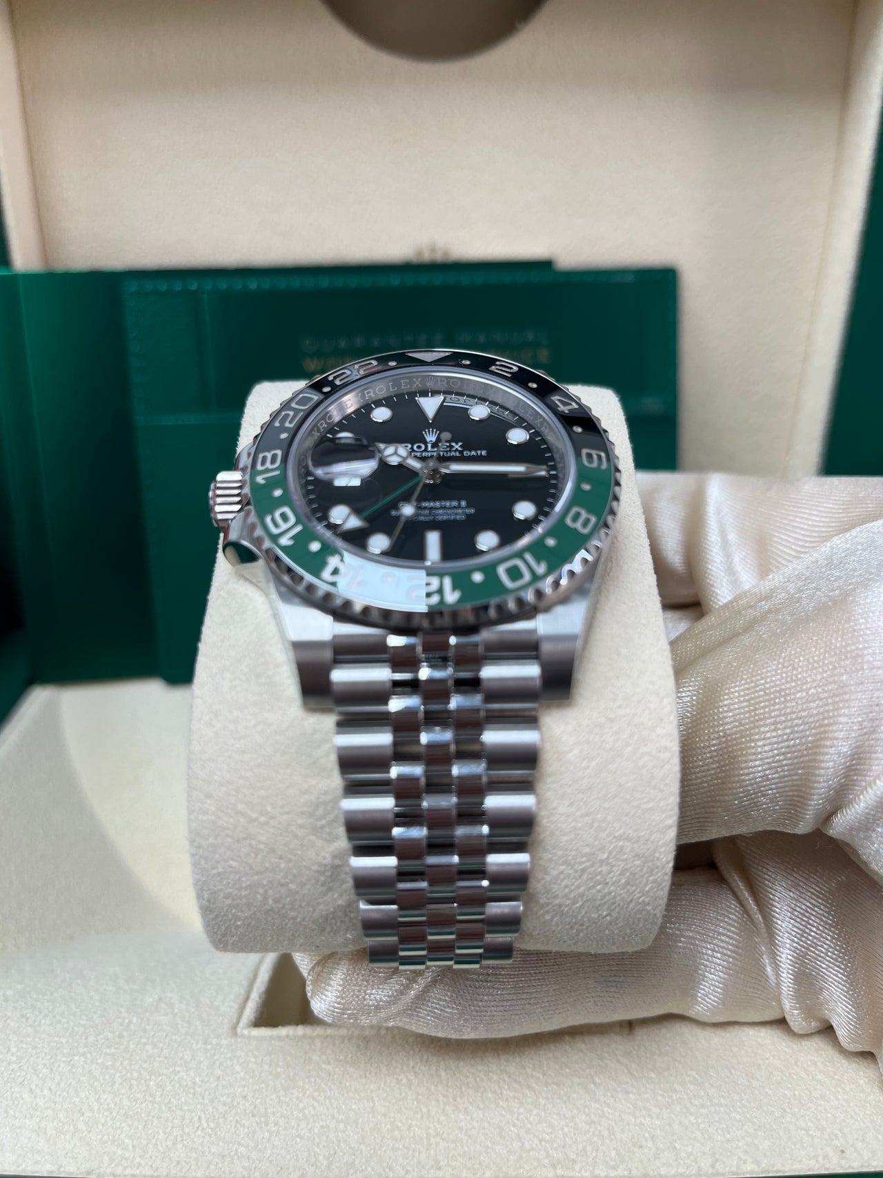 Rolex GMT-Master II With A Green And Black Bezel "SPRITE" (Reference # 126720VTNR)