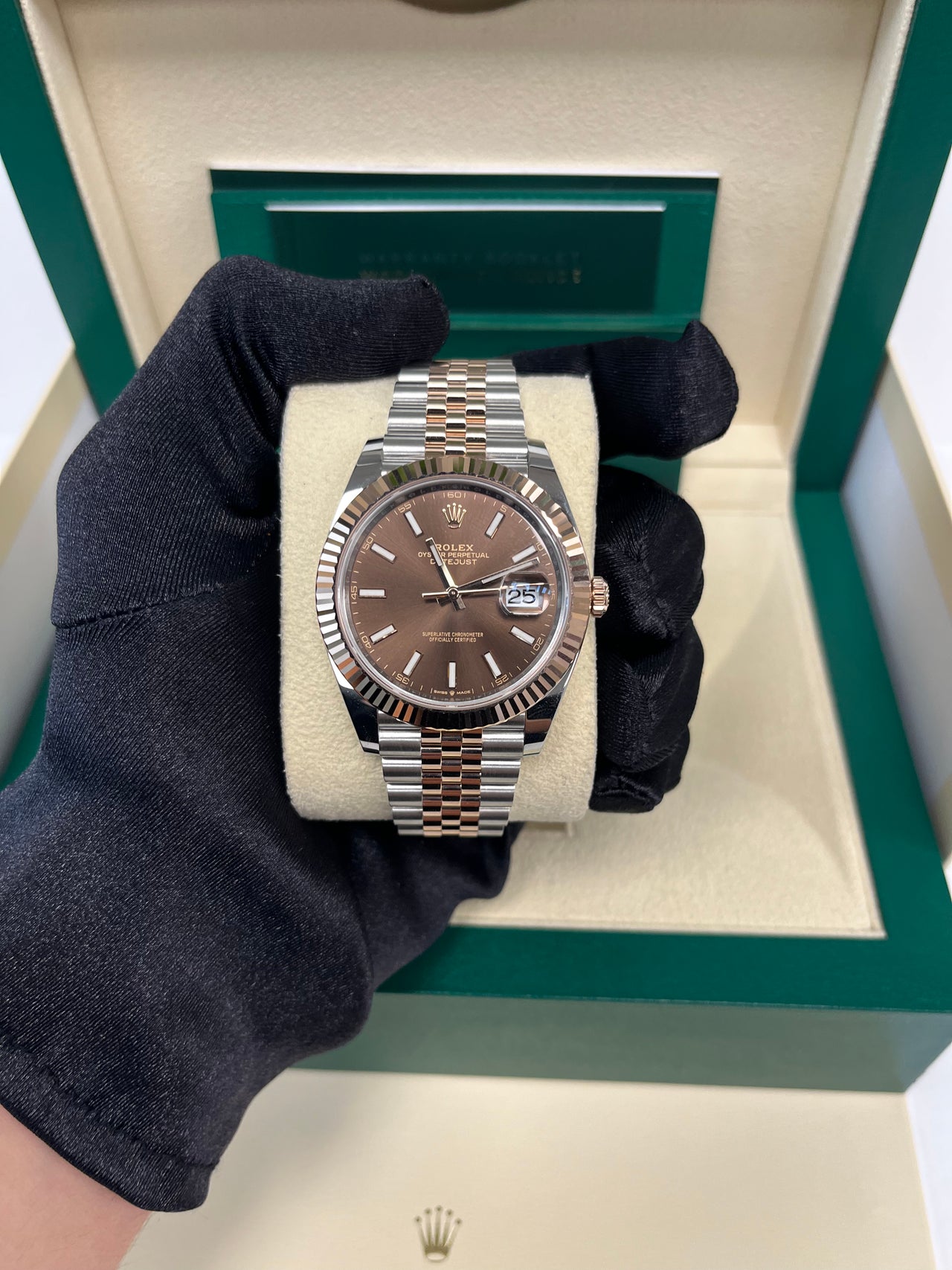 Rolex Datejust 41 Two Tone Stainless Steel and Rose Gold Chocolate In WatchesOff5th