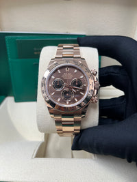 Thumbnail for Rolex Everose Gold Cosmograph Daytona 40 Watch - Chocolate and Black Index Dial (Ref # 116505 )