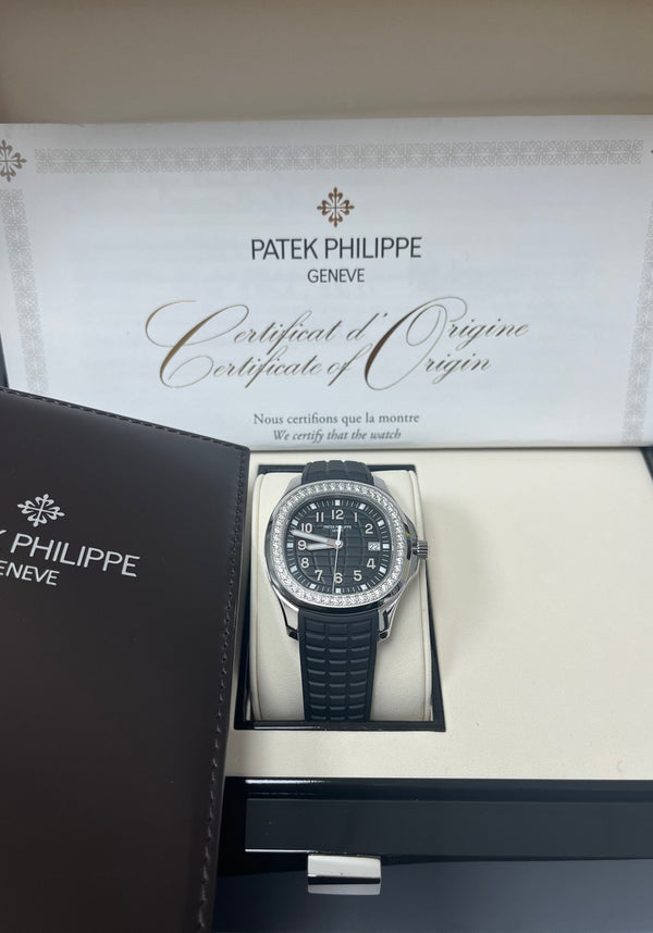 Patek Philippe Aquanaut Luce Black Dial Steel Case With Diamonds (Ref# 5267/200A-001)