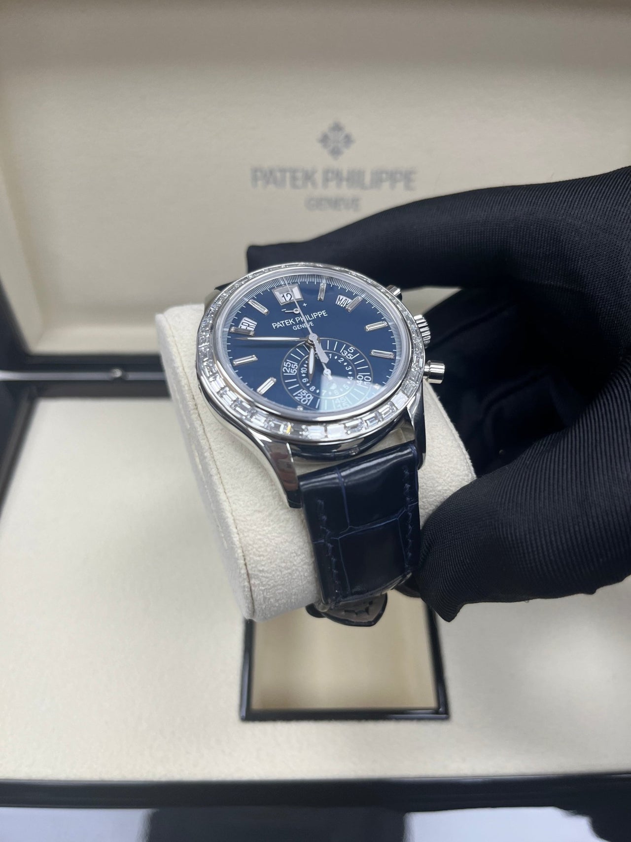 Patek Philippe Annual Calendar Chronograph Blue Dial 5961P-001 - WatchesOff5thWatch