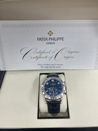 Thumbnail for Patek Philippe Annual Calendar Chronograph Blue Dial 5961P-001 - WatchesOff5thWatch