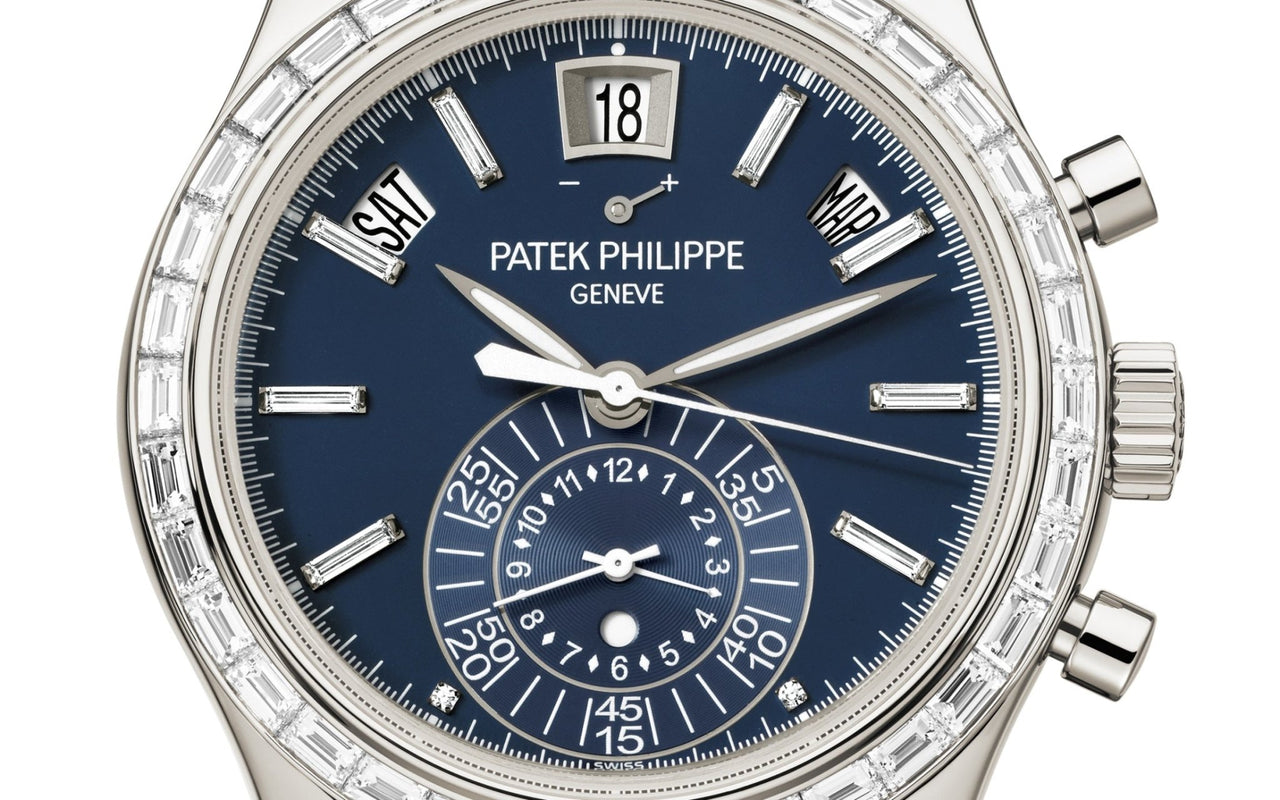 Patek Philippe Annual Calendar Chronograph Blue Dial 5961P-001 - WatchesOff5thWatch