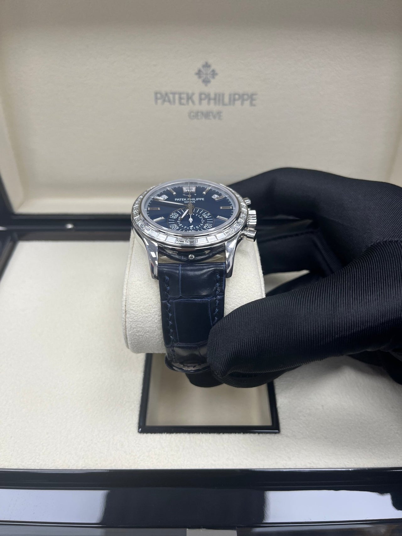 Patek Philippe Annual Calendar Chronograph Blue Dial 5961P-001 - WatchesOff5thWatch