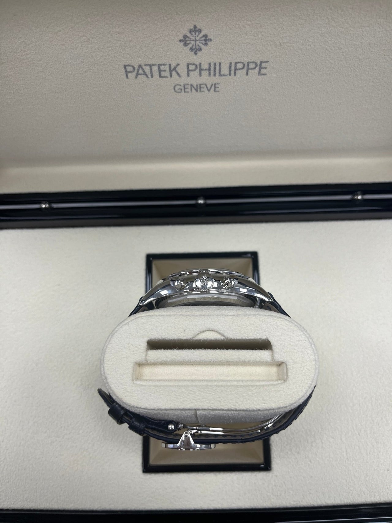 Patek Philippe Annual Calendar Chronograph Blue Dial 5961P-001 - WatchesOff5thWatch