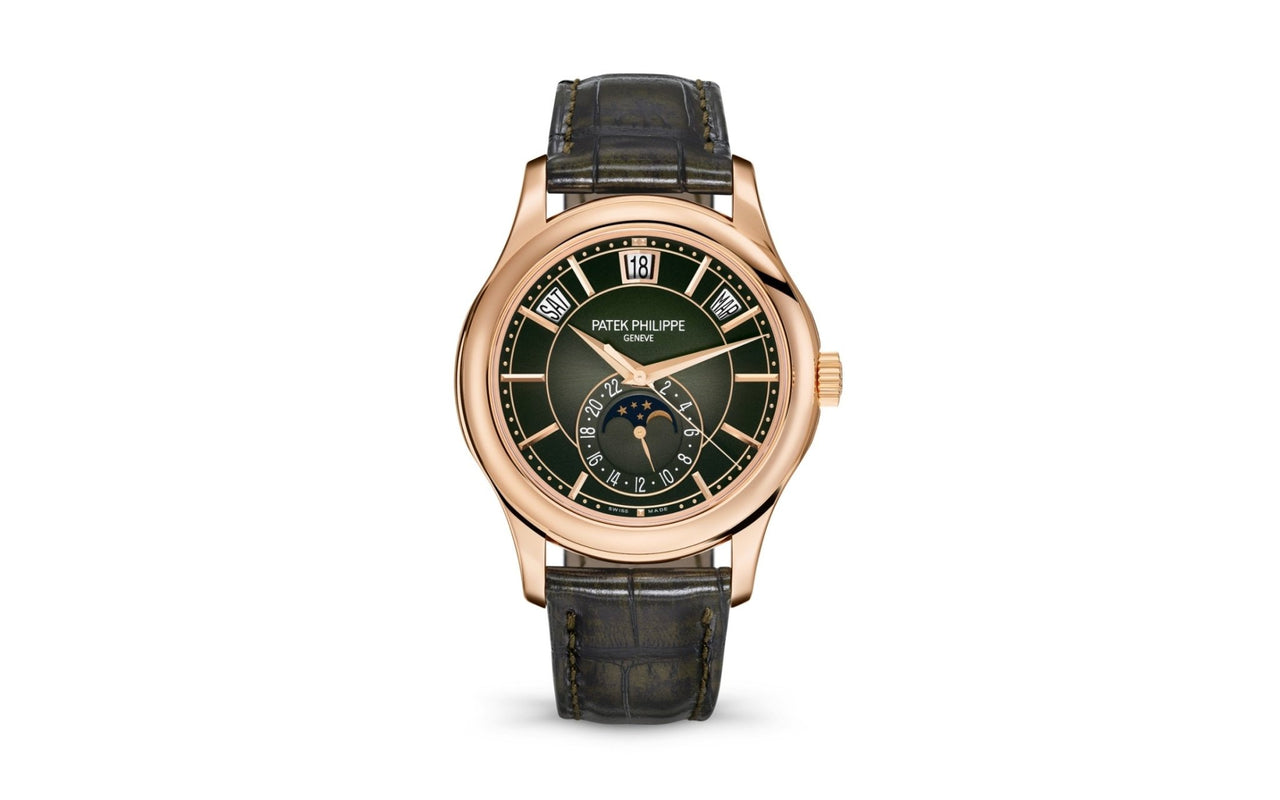 Patek Philippe Annual Calendar Green Dial Annual Calendar 5205R - COMPLICATIONS SELF-WINDING Rose Gold - WatchesOff5thWatch