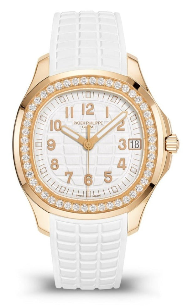 Patek Philippe Aquanaut Ladies Aquanaut Luce with Diamonds White Dial Rose Gold 5268/200R-001 - WatchesOff5thWatch