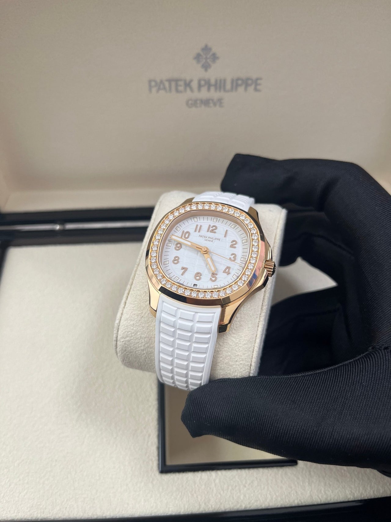 Patek Philippe Aquanaut Ladies White Dial Rose Gold Aquanaut Luce Travel 5269/200R - WatchesOff5thWatch