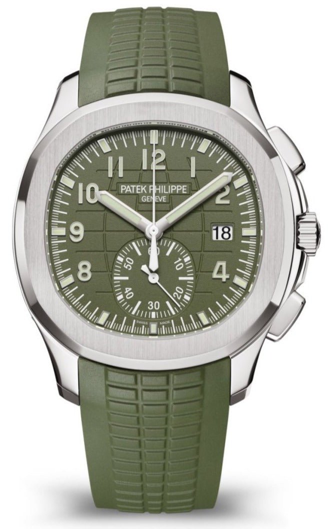 Patek Philippe Aquanaut Self-Winding Green Dial Ref # 5968G-010 - WatchesOff5thWatch