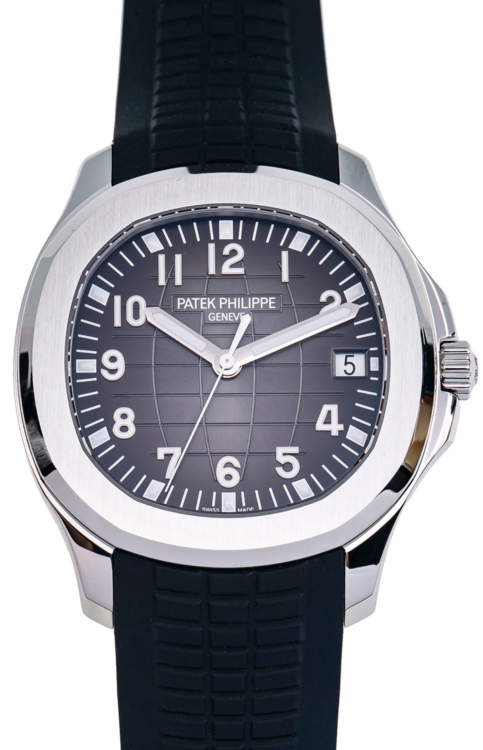 Patek Philippe Aquanaut Stainless Steel/ Black Embossed Dial (Ref#5167A-001) - WatchesOff5thWatch