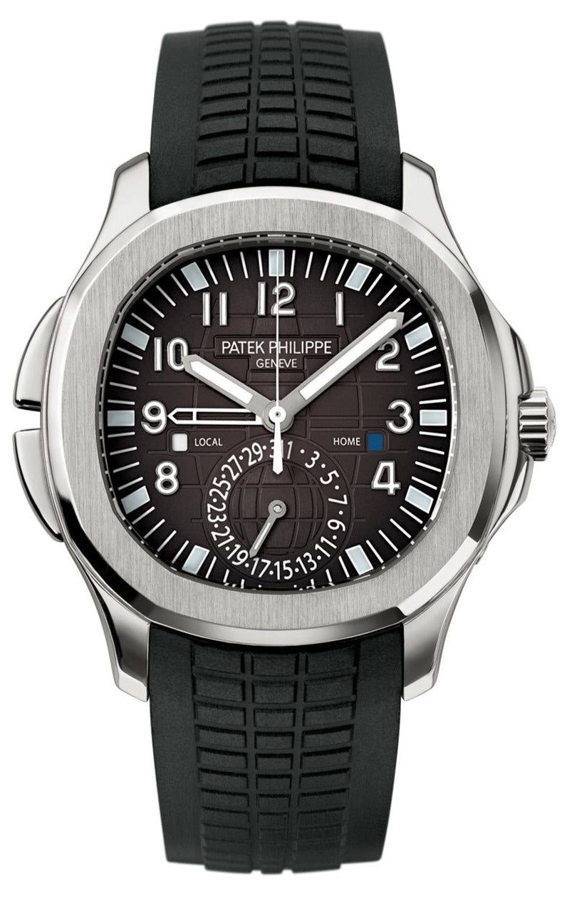 Patek Philippe Aquanaut Stainless Steel/ Dual Time (Ref#5164A-001) - WatchesOff5thWatch