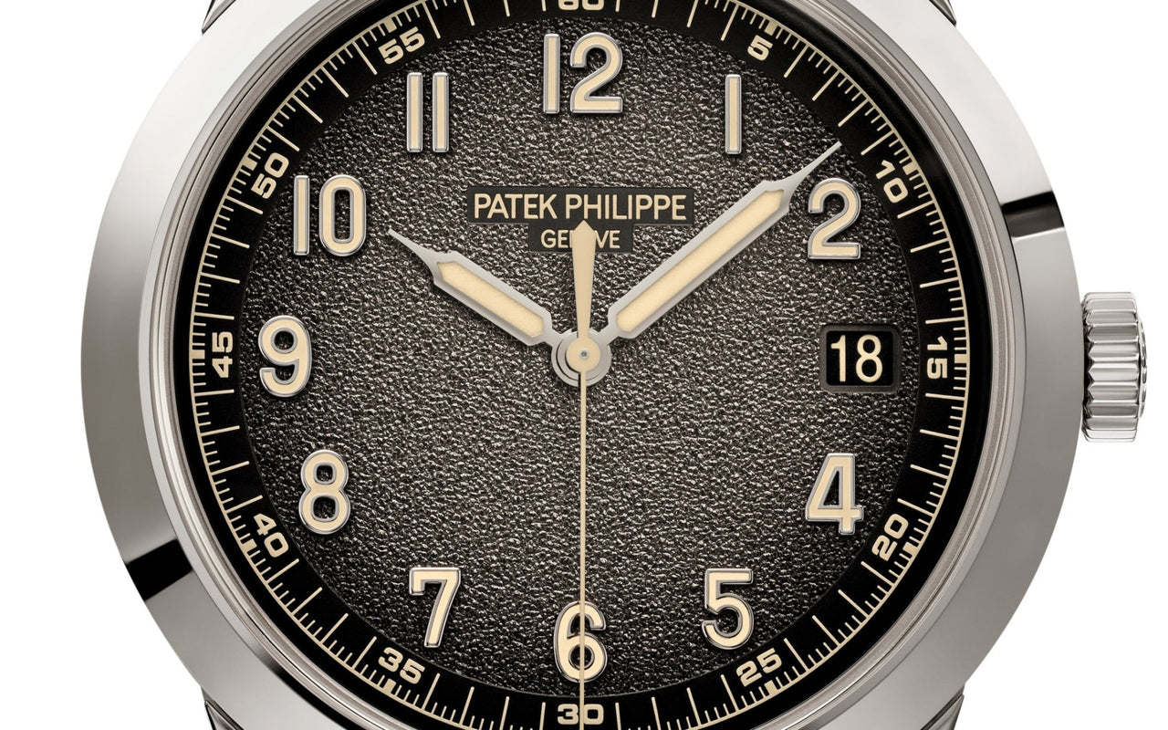 Patek Philippe Calatrava 40mm 18k White Gold 40mm Textured Dial 5226G-001 - WatchesOff5thWatch