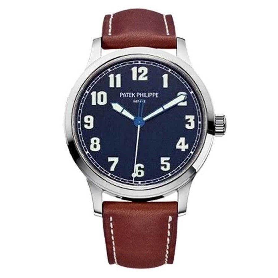 Patek Philippe Calatrava Limited Edition Calatrava 42mm Steel Blue Dial 5522A - WatchesOff5thWatch