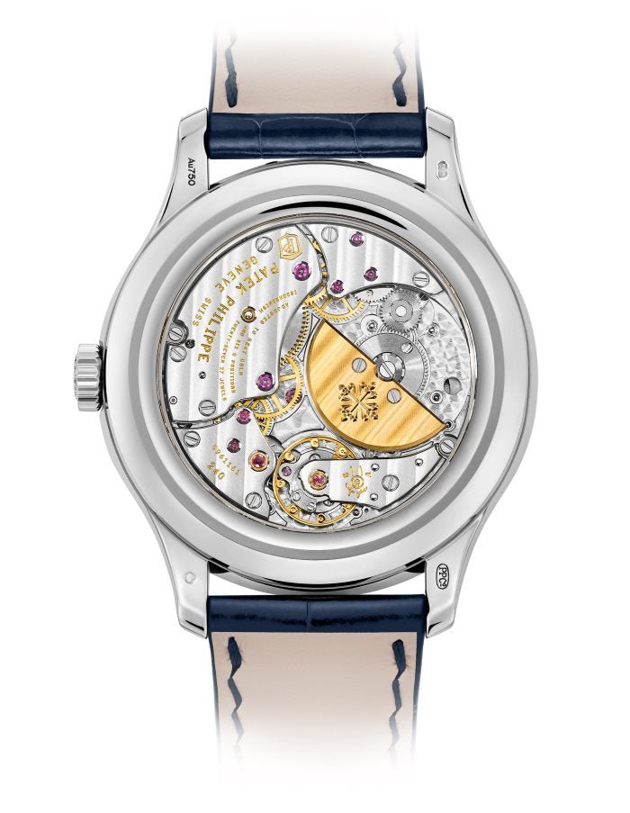 Patek Philippe Grand Complications Perpetual Calendar Moon Phase White Gold/ Royal Blue Dial & Strap (Ref#5327G-001) - WatchesOff5thWatch