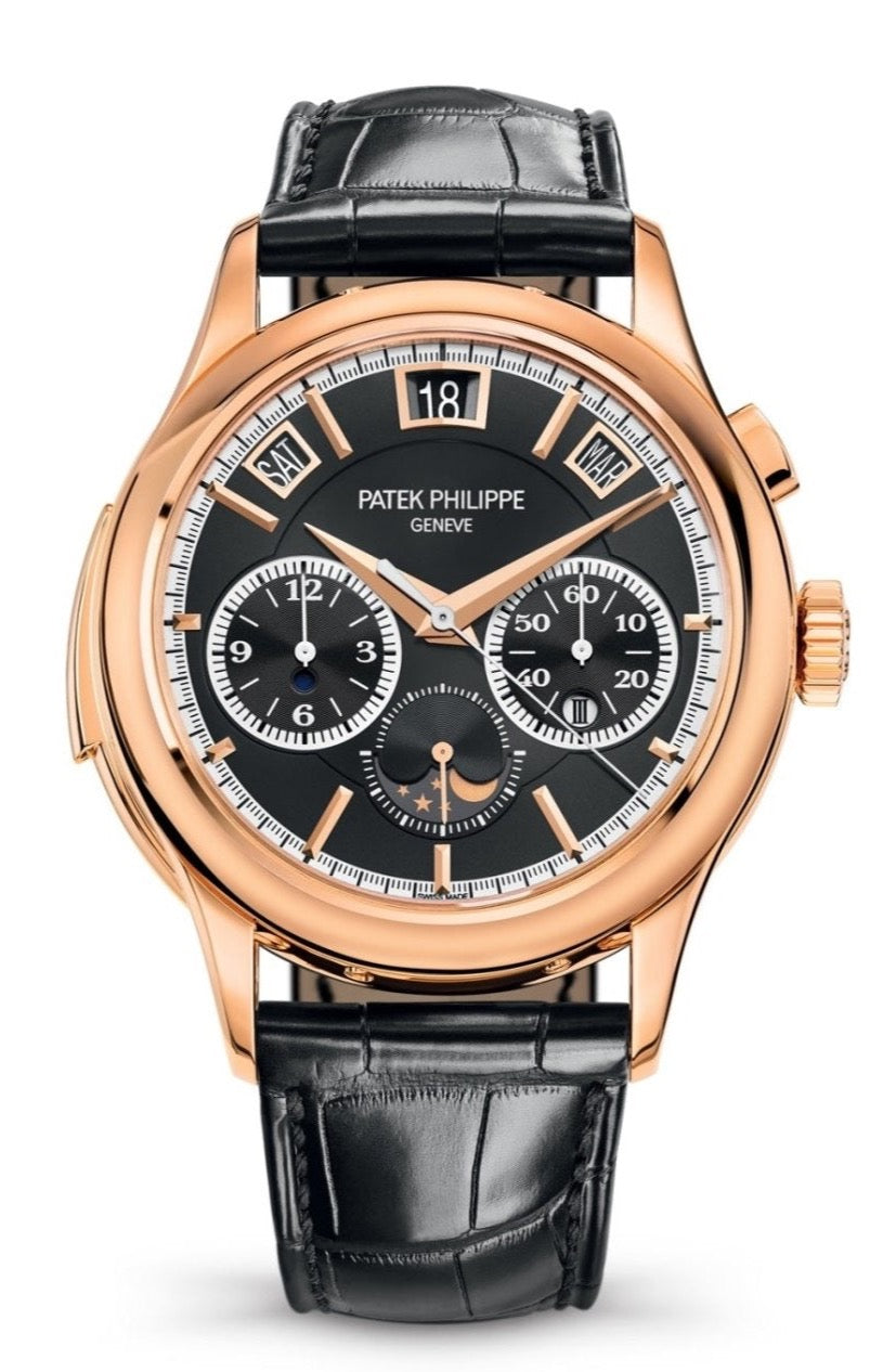 Patek Philippe Grand Complications (submodel) Rose Gold Black Dial 5208R-001 - WatchesOff5thWatch