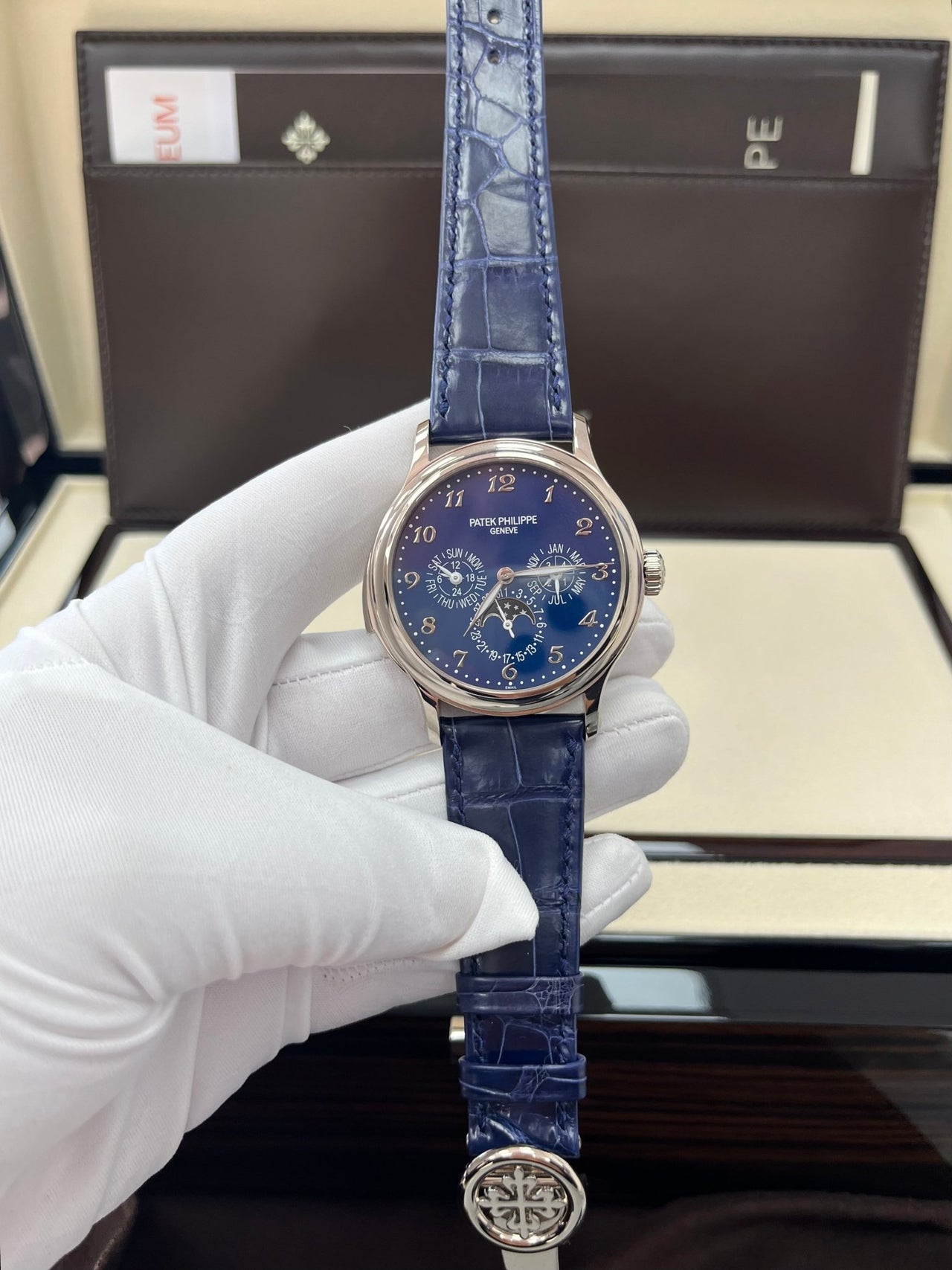 Patek Philippe Minute Repeater Perpetual Calendar Grande Complication White Gold Blue Dial 5374G-001 - WatchesOff5thWatch