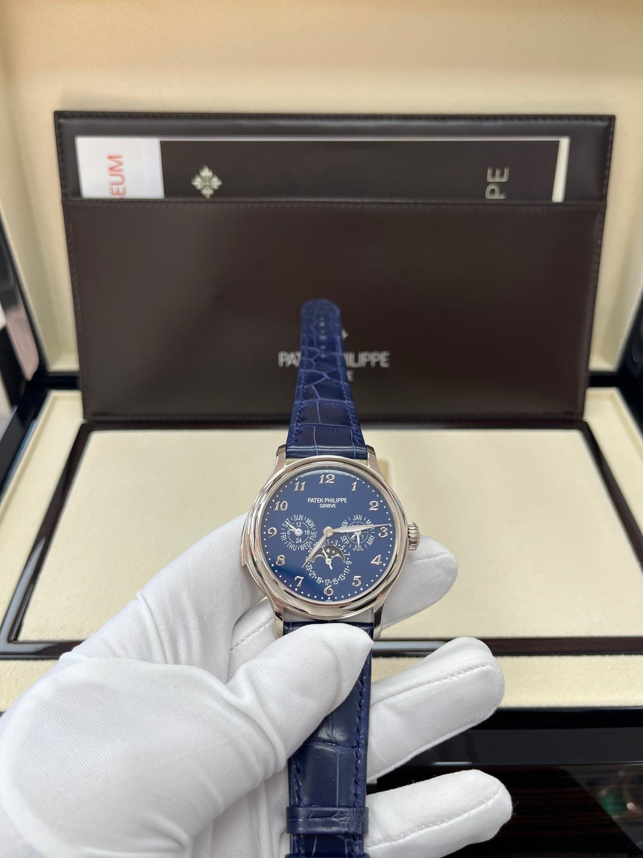 Patek Philippe Minute Repeater Perpetual Calendar Grande Complication White Gold Blue Dial 5374G-001 - WatchesOff5thWatch