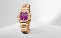 Thumbnail for Patek Philippe Nautilus 32mm Diamond Bezel Rose Gold Purple Wave Dial 7010/1R-013 - WatchesOff5th