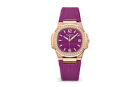 Thumbnail for Patek Philippe Nautilus 32mm Diamond Bezel Rose Gold Purple Wave Dial 7010/1R - WatchesOff5th