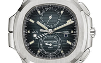 Thumbnail for Patek Philippe Nautilus 40 mm Steel Nautilus Travel Time Chronograph Blue Dial 5990 - WatchesOff5thWatch