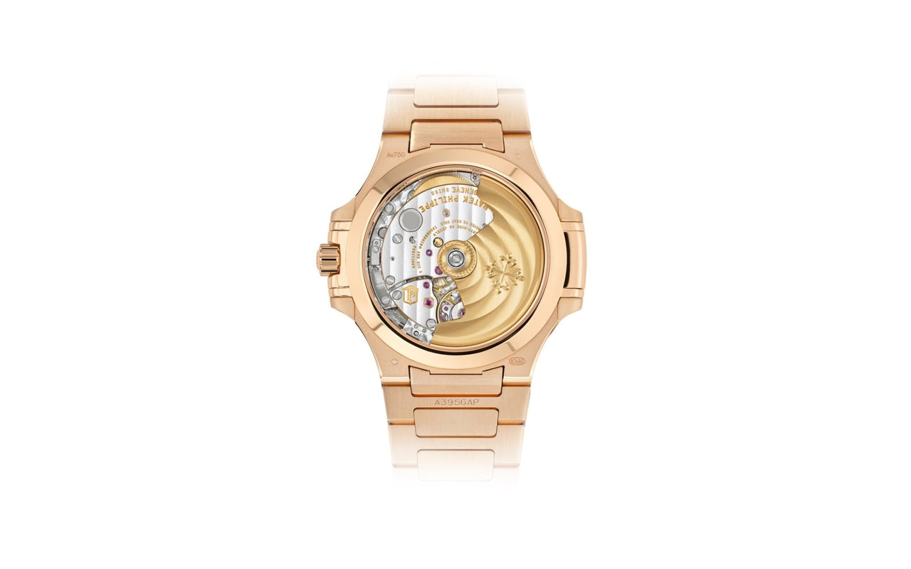 Patek Philippe Nautilus Automatic Rose Gold Baguette Cognac Bezel 7118/1300R-001 - WatchesOff5thWatch