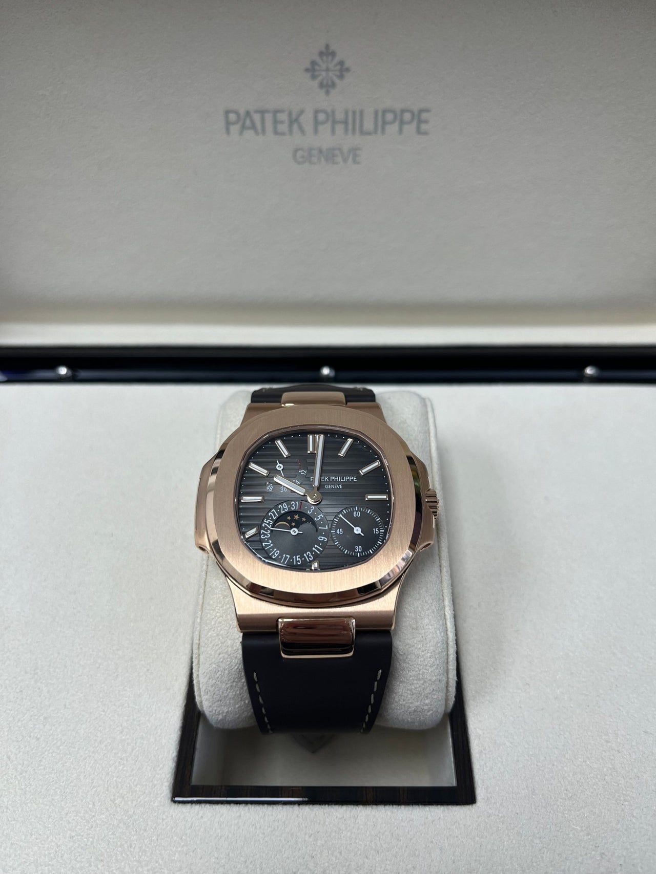 Patek Philippe Nautilus Black Dial Ref #5712R-001 - WatchesOff5thWatch