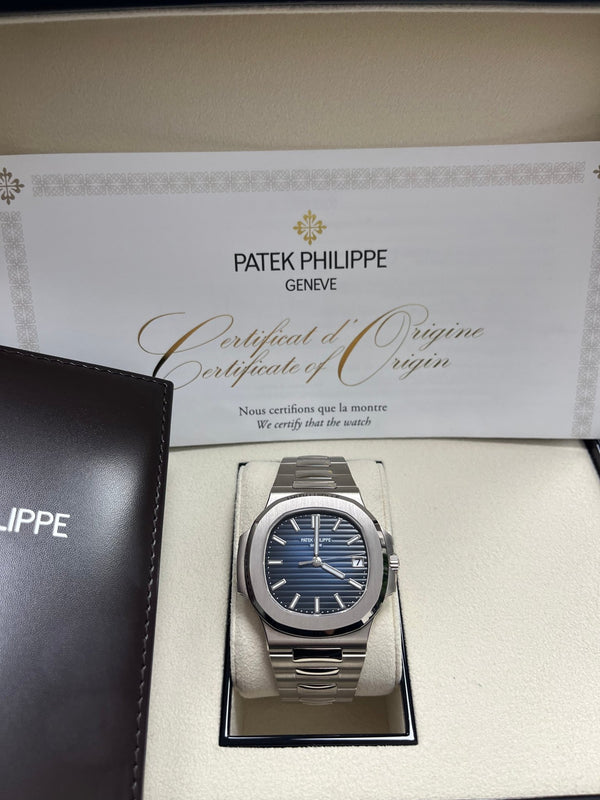 Patek Philippe Nautilus Blue Dial White Gold 5811/1G-001 - WatchesOff5thWatches