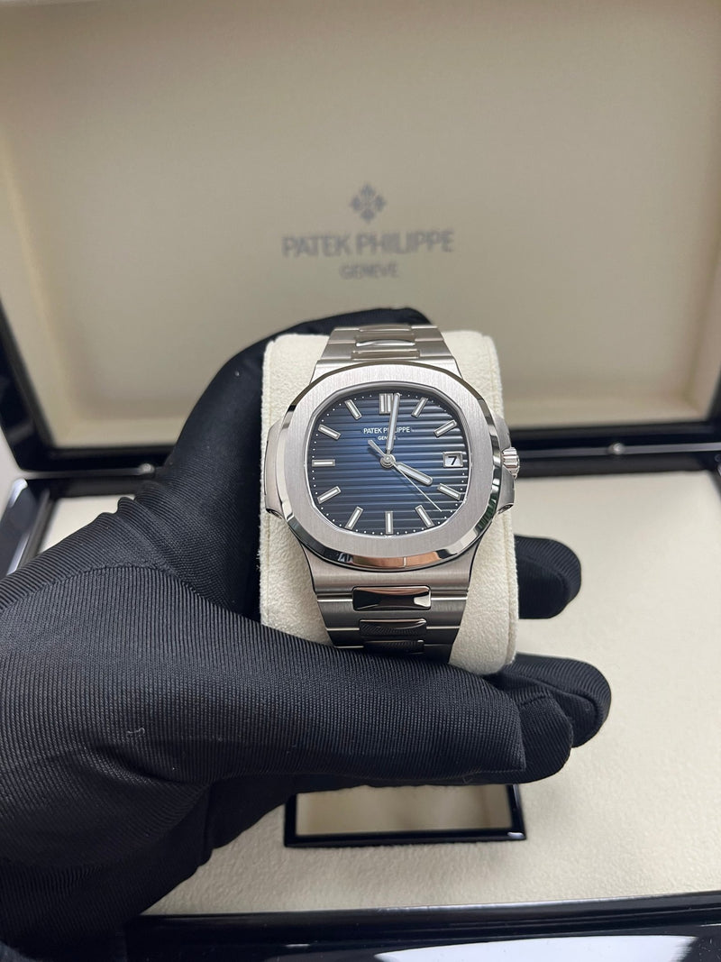Patek Philippe Nautilus Blue Dial White Gold 5811/1G-001 - WatchesOff5thWatches