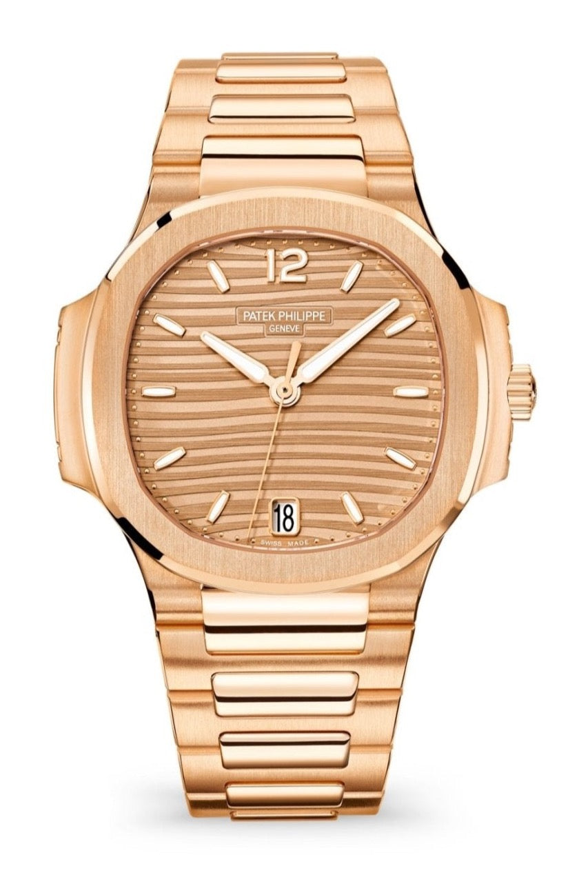 Patek Philippe Nautilus Ladies Automatic - 35.2 mm - Rose Gold - Golden Brown Opaline Dial 7118/1R-010 - WatchesOff5thWatch