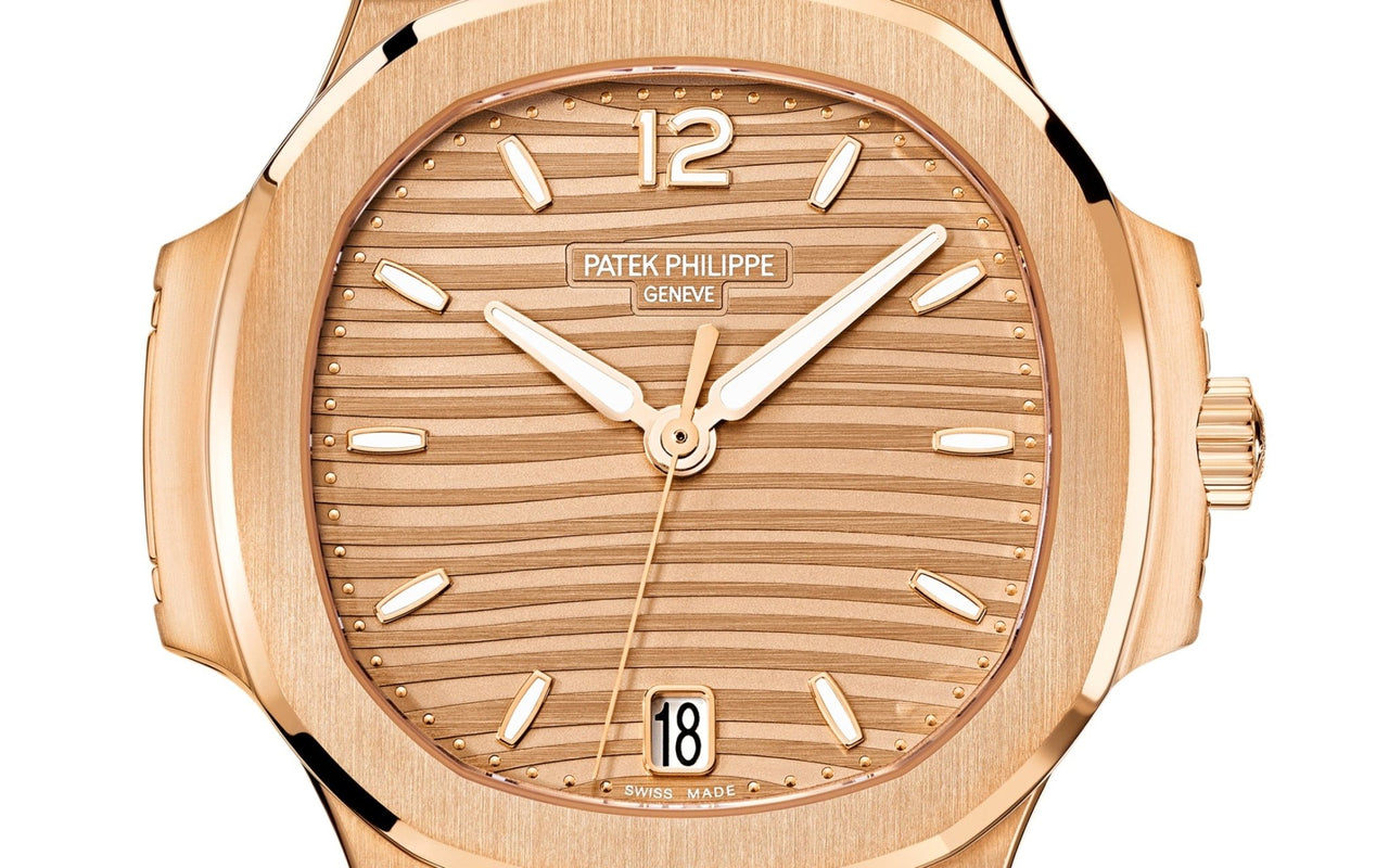 Patek Philippe Nautilus Ladies Automatic - 35.2 mm - Rose Gold - Golden Brown Opaline Dial 7118/1R-010 - WatchesOff5thWatch