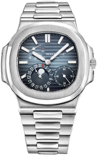 Thumbnail for Patek Philippe Nautilus Moon Phase Stainless Steel/ Blue Date Dial (Ref#5712/1A-001) - WatchesOff5thWatch