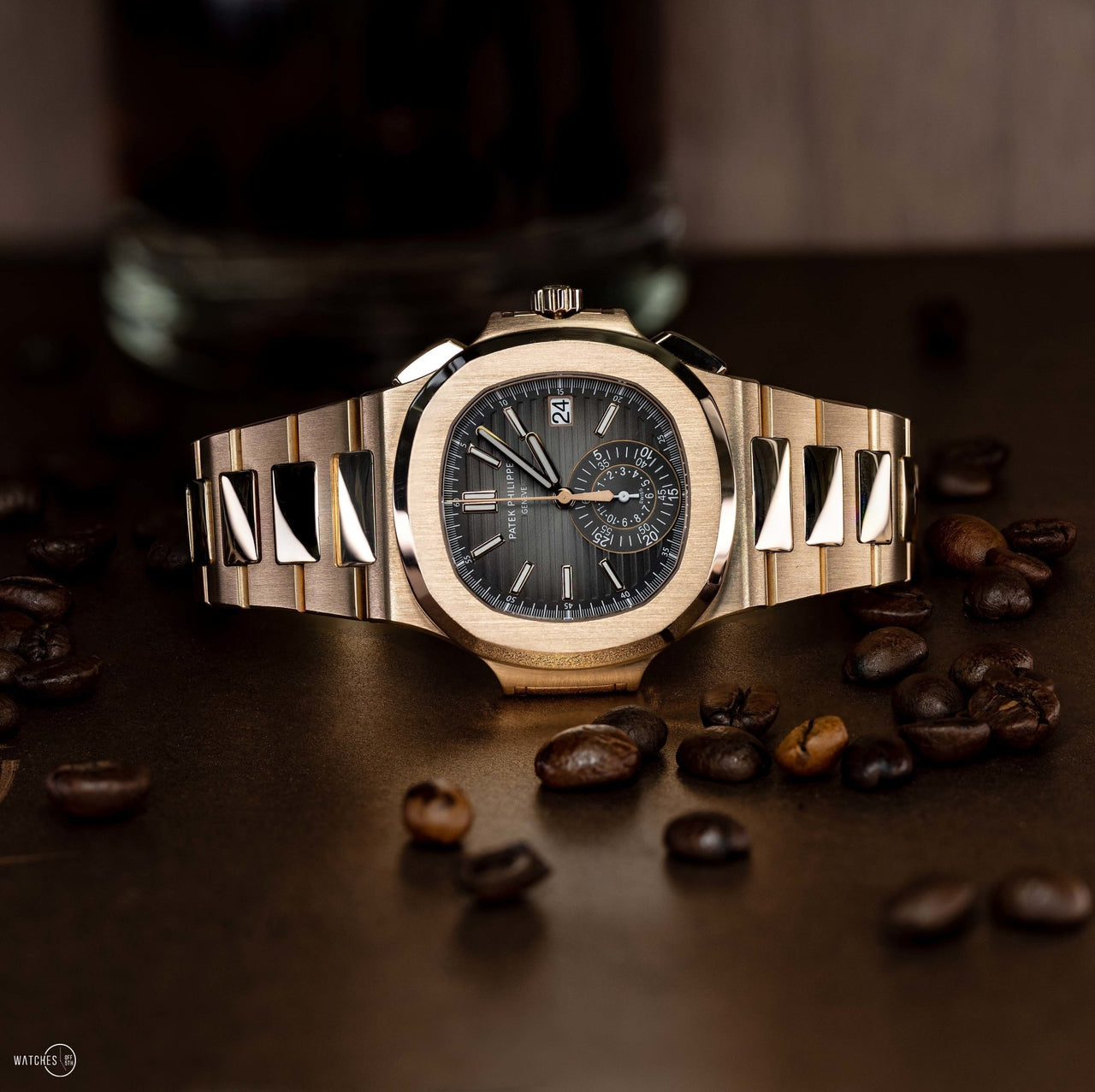 Patek Philippe Nautilus Rose Gold Black Gradient Dial Ref 5980 1R 001