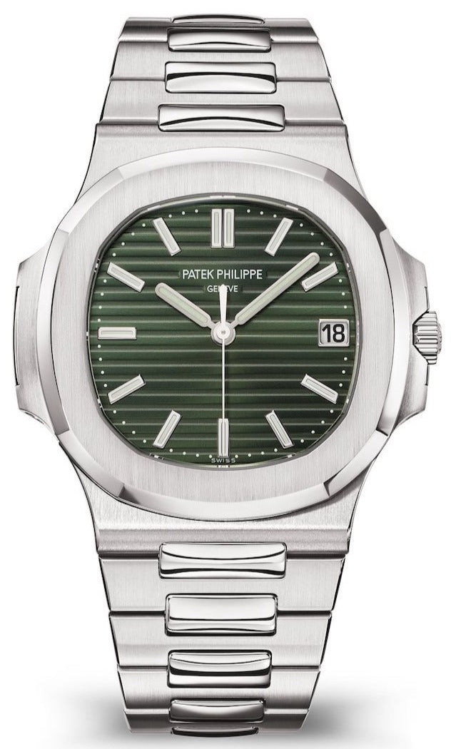 Patek Philippe Nautilus Self-Winding Sunburst Olive-Green Dial Ref # 5711/1A-014 - WatchesOff5thWatch