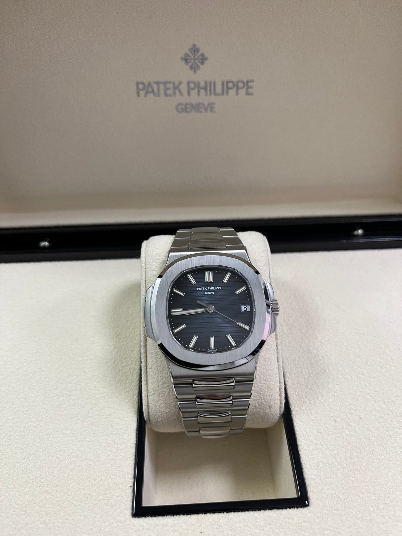 Patek Philippe Nautilus Stainless Steel/ Black-Blue Dial (Ref#5711/1A-010) - WatchesOff5thWatch