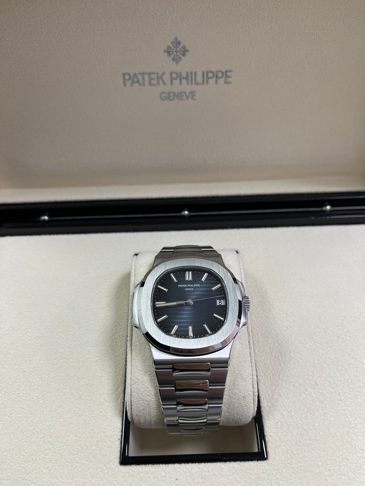 Patek Philippe Nautilus Stainless Steel/ Black-Blue Dial (Ref#5711/1A-010) - WatchesOff5thWatch