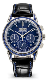 Thumbnail for Patek Philippe Perpetual Calendar Chronograph Grand Complications Perpetual Calendar Chrono Platinum Baguette Blue Sapphires 5271/11P - WatchesOff5thWatch