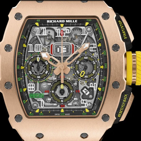 Richard Mille RM 011 11 03 Full Rose Gold Skeleton Dial