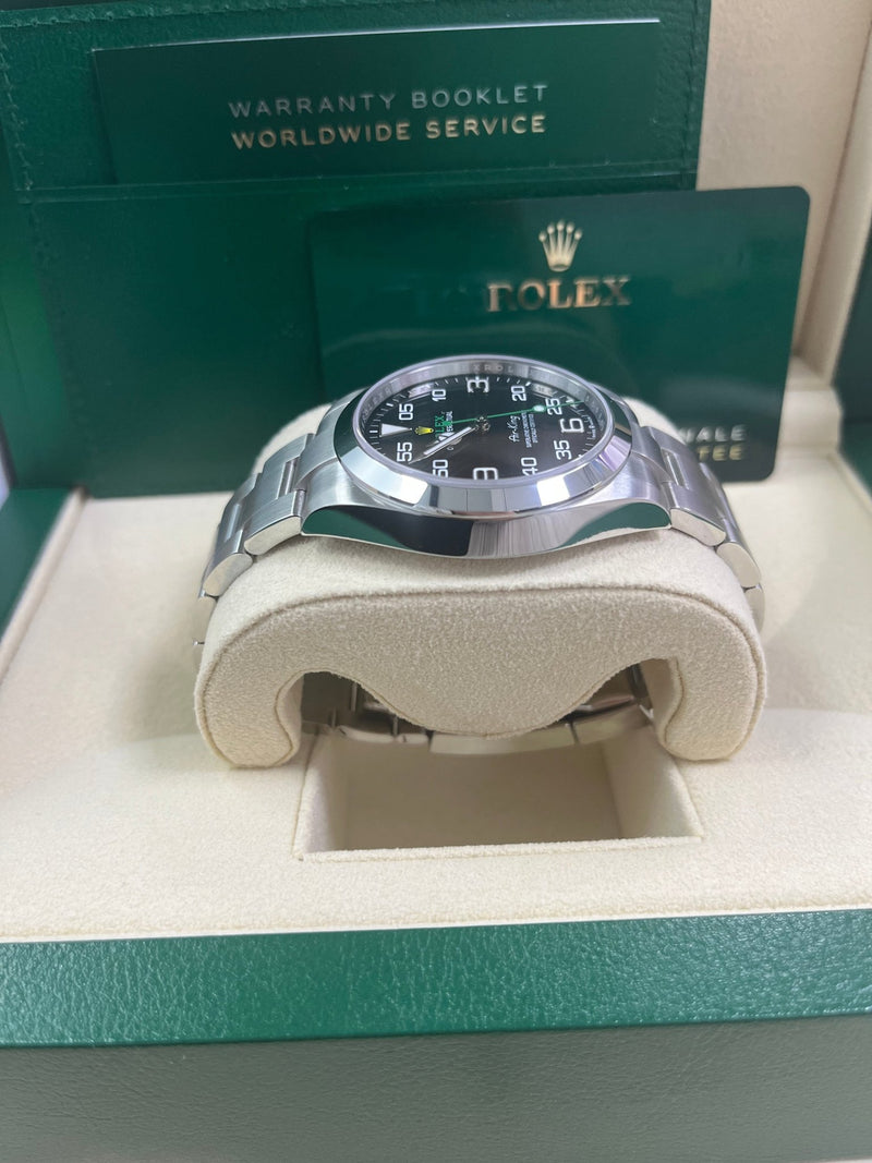 Rolex Air King Smooth Bezel Black Dial Oyster Bracelet 126900 - WatchesOff5th