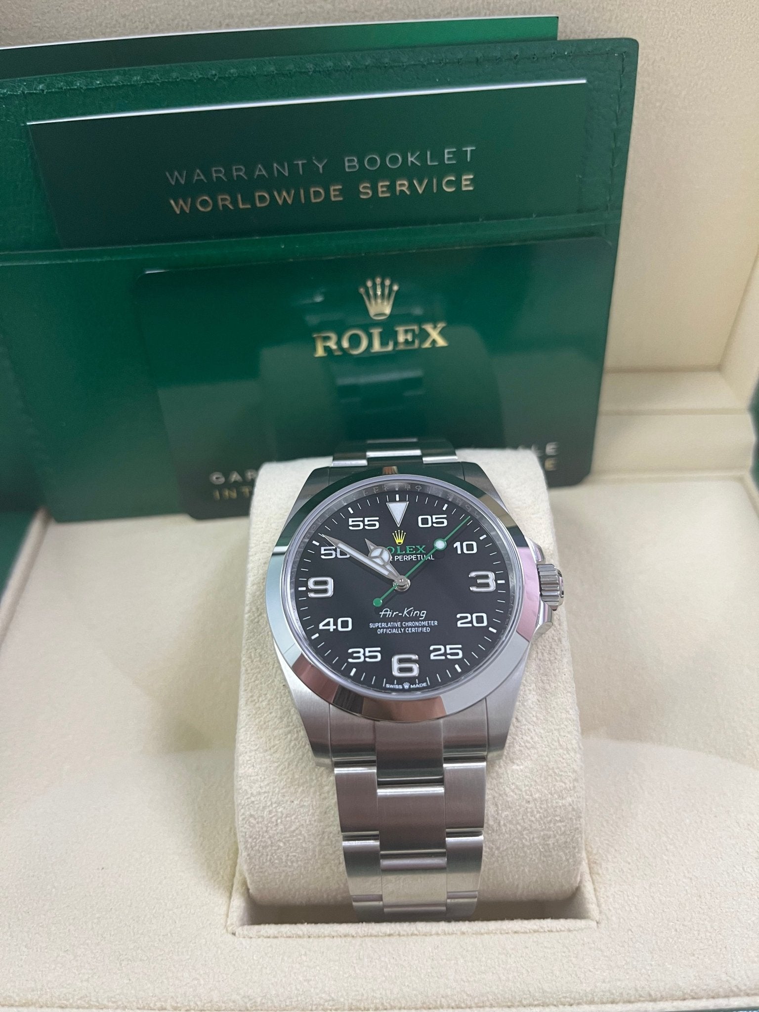 Rolex Air King Smooth Bezel Black Dial Oyster Bracelet 126900